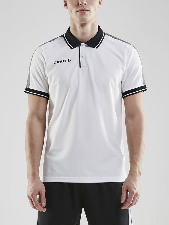 Craft Sport-Polo Pro Control (100% Polyester) weiss/schwarz Herren